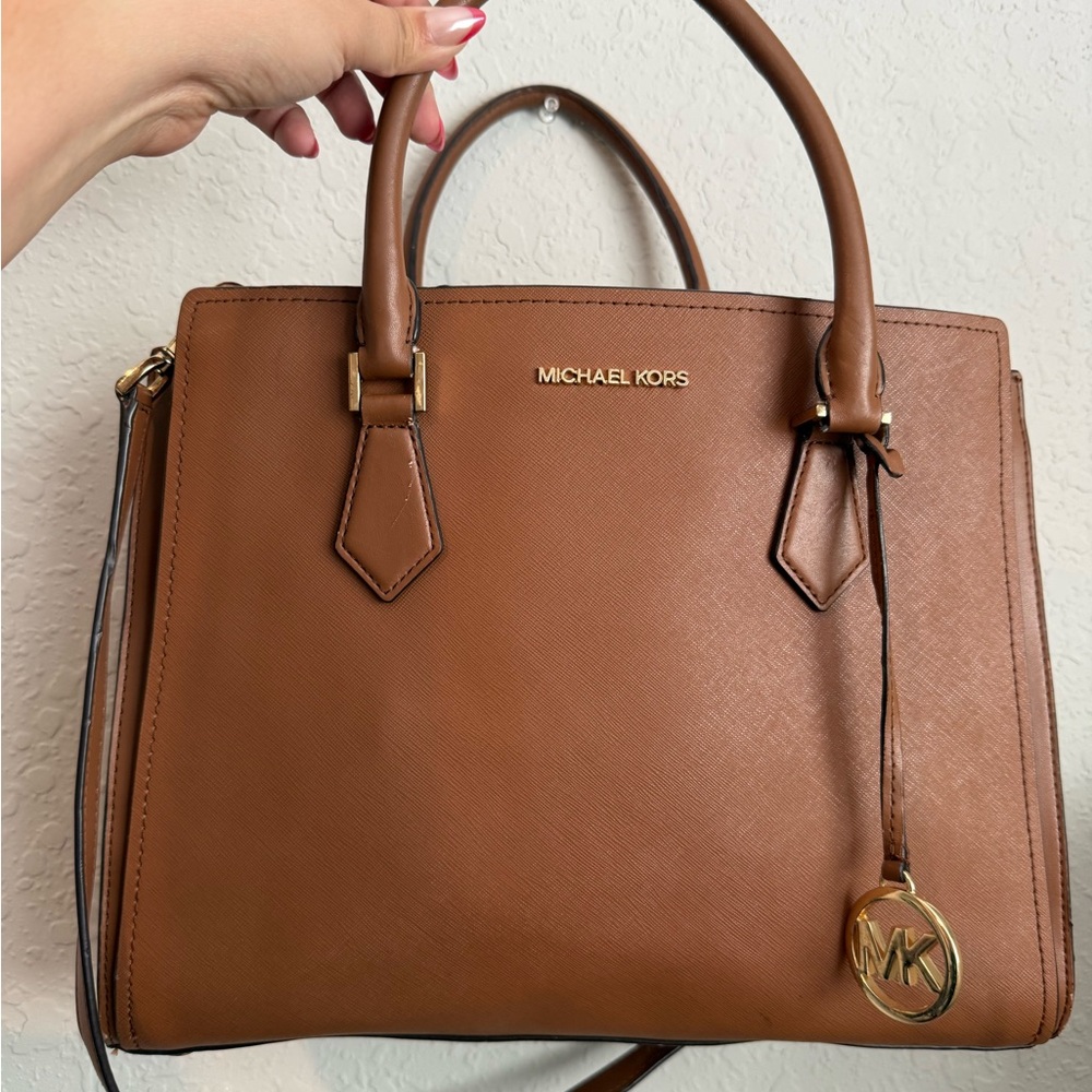 Michael Kors Tan Leather Satchel